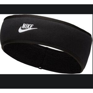 Nike Club Fleece Headband Black Light Grey Heather Winter Sports One Size